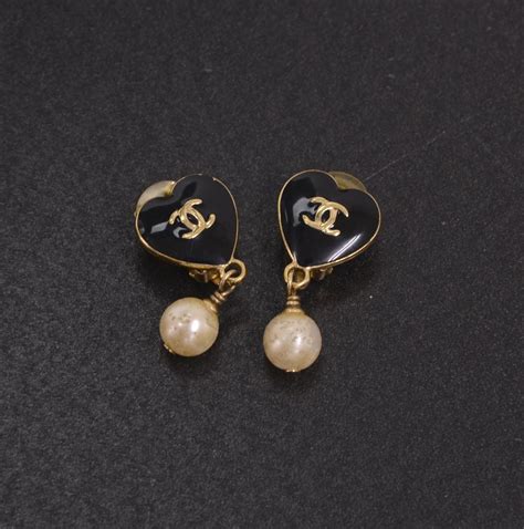 chanel heart shaped earrings|Chanel earrings price list.